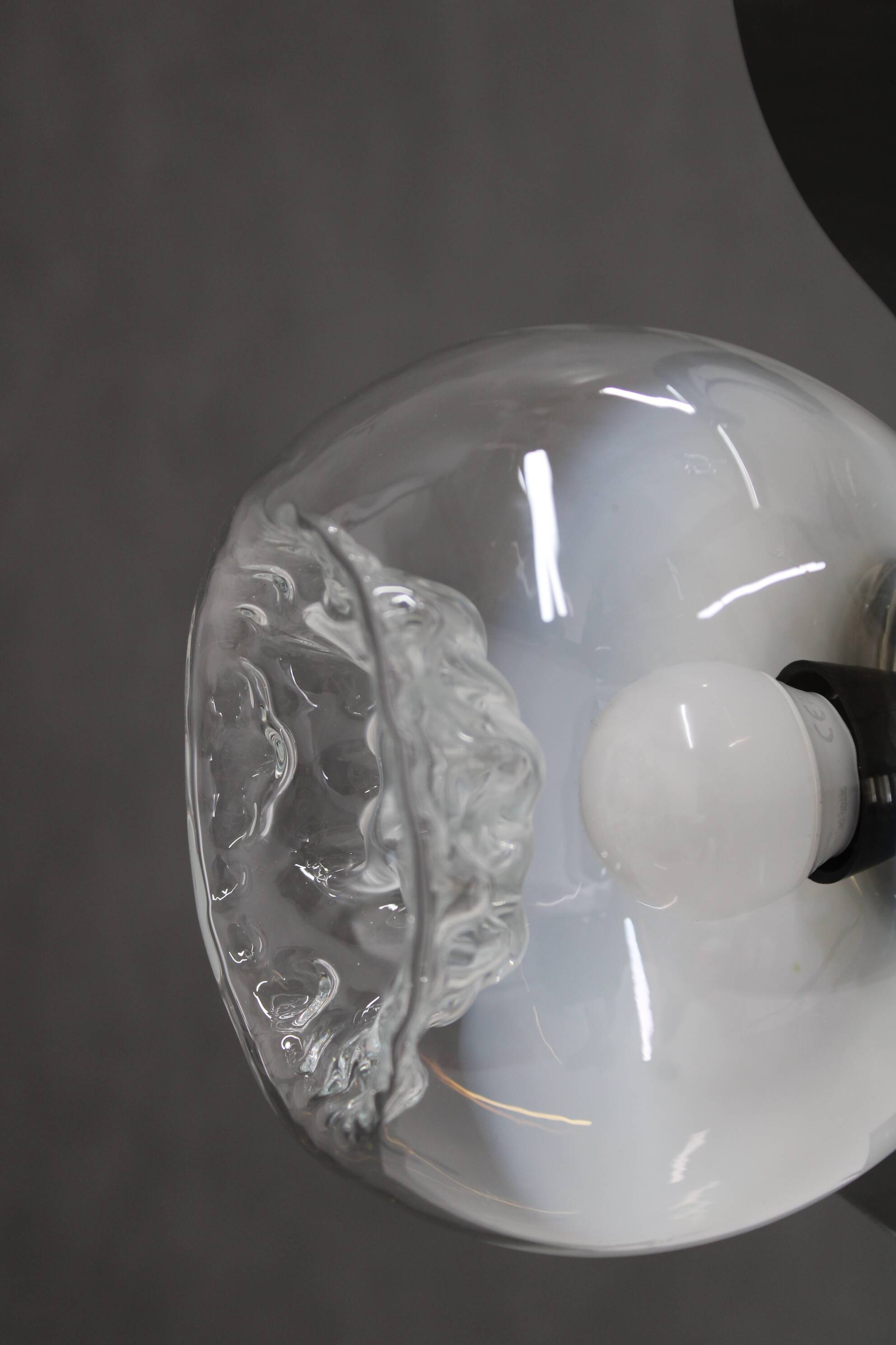 1970s Italian Chrome Plated Chandelier