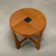 Dutch Art Deco Modernist Amsterdam School side table in Oak