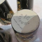 6 Ciboure stoneware liqueur goblets, Vilotte period, 6cl, h 5.8cm