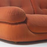 Vintage 'Sapporo' 3-seater sofa in suede by Mobil Girgi, 1970s