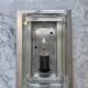 Stainless steel and glass wall lamp