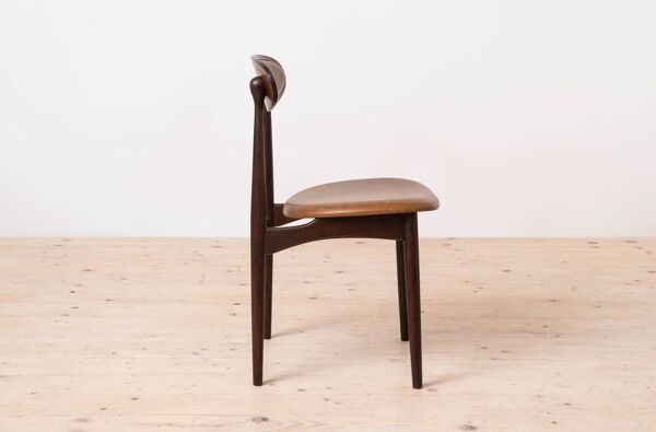 Ensemble de salle à manger Mid Century Modern, table ronde avec 6 chaises Fredrik Kayser.