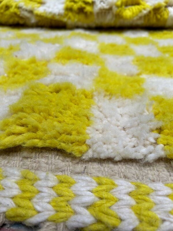 Tapis damier Yellowza 182x132cm