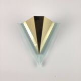 Post modern triangular brass wall light, 1990