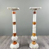 Pair of marble columns, late 19th century work