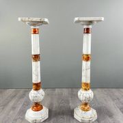 Pair of marble columns, late 19th century work