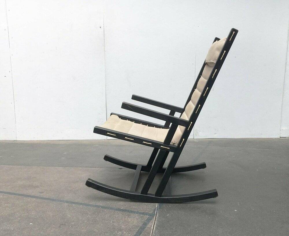 Mid-century German minimalist Safari rocking chair by Casala, 1960s.