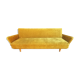 Convertible sofa in golden yellow velvet