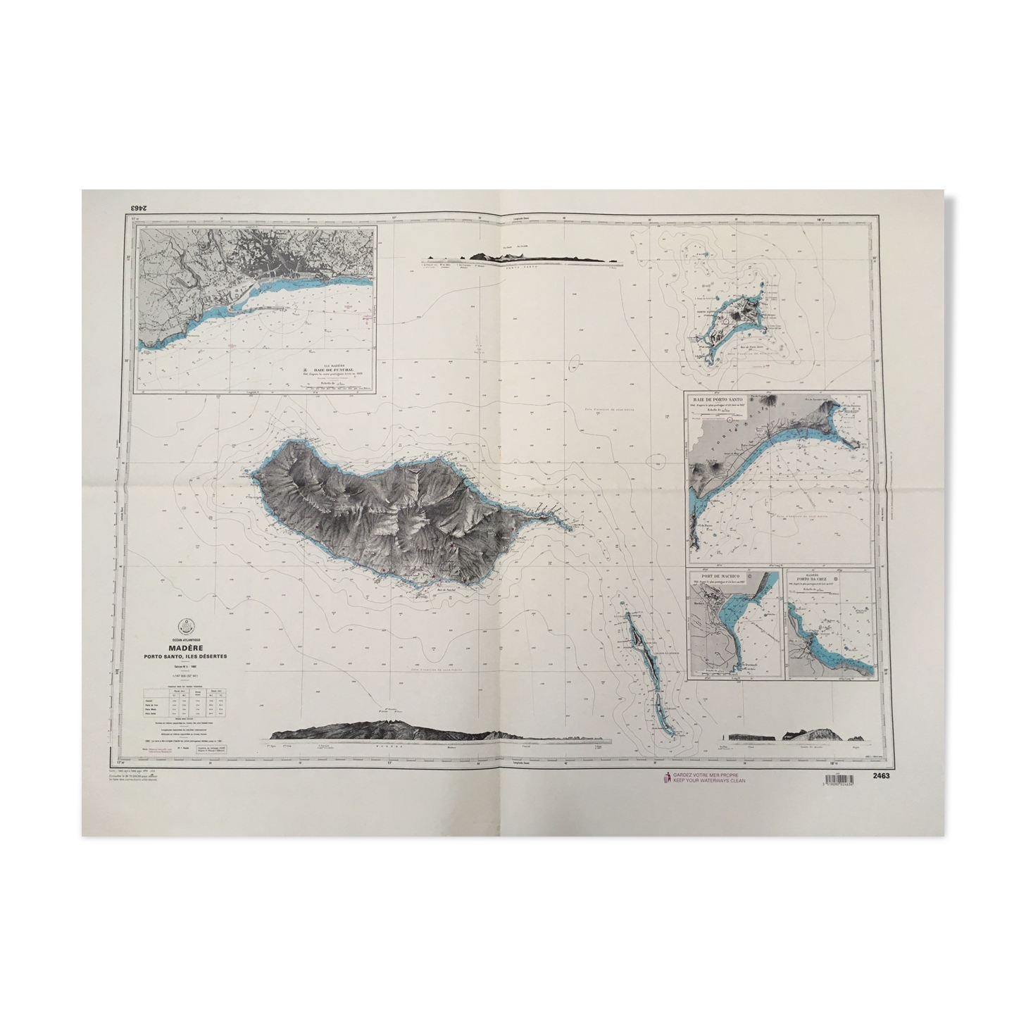 Ancient sea map of Madeira