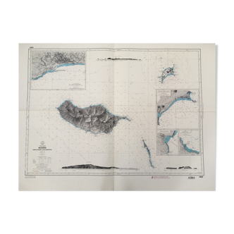 Ancient sea map of Madeira