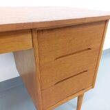 Vintage oak wood desk from the 60s