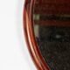Large round Danish rosewood mirror by Vildbjerg Mobelfabrik 1960.