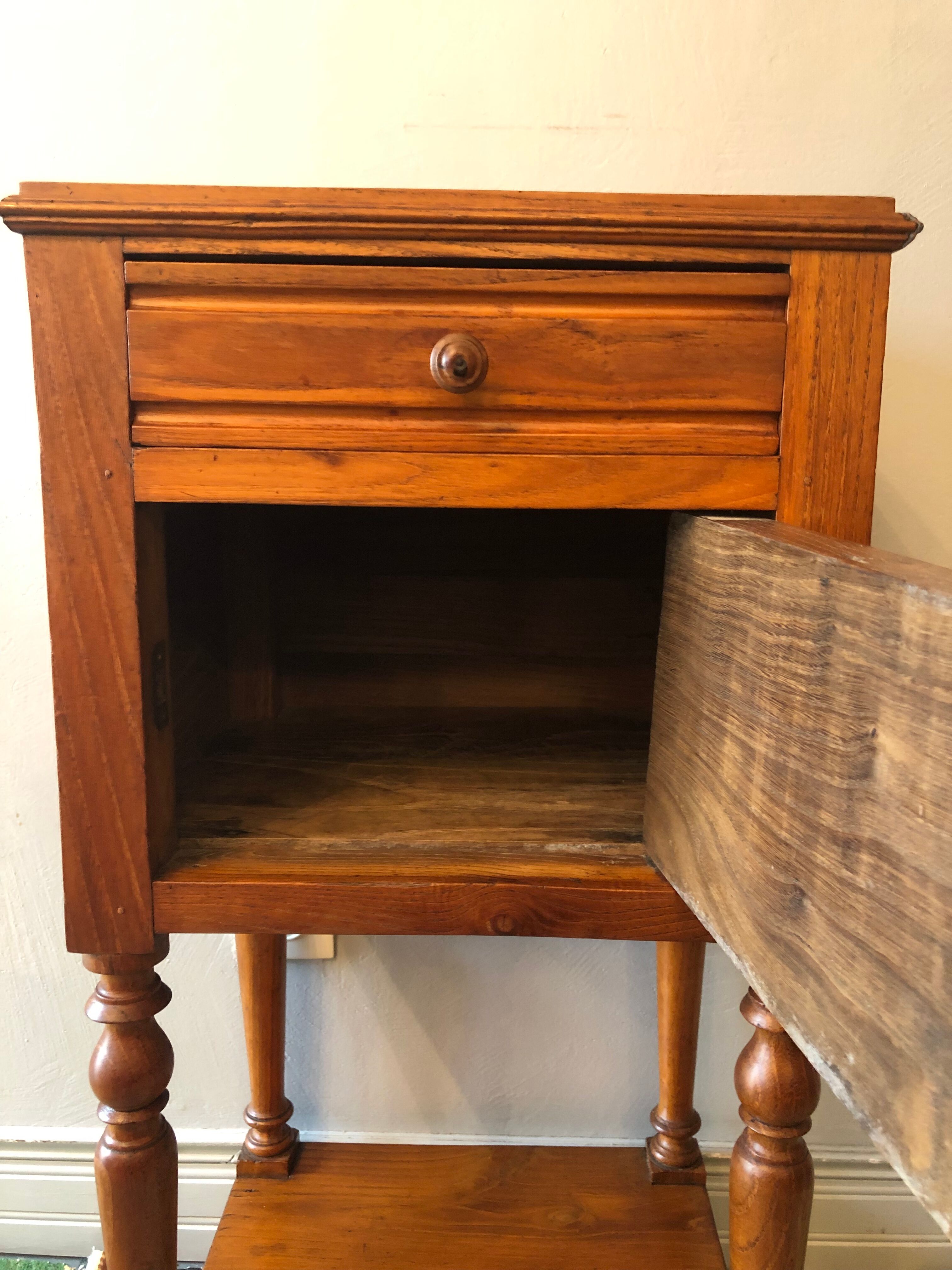 Old oak bedside table