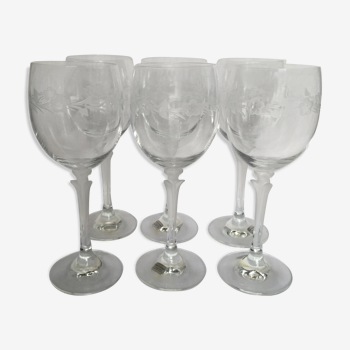 Ensemble de 6 verres en cristal de Bohême