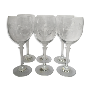Ensemble de 6 verres en cristal