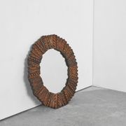 Mid-century mirror in carved wood from the 1960s.