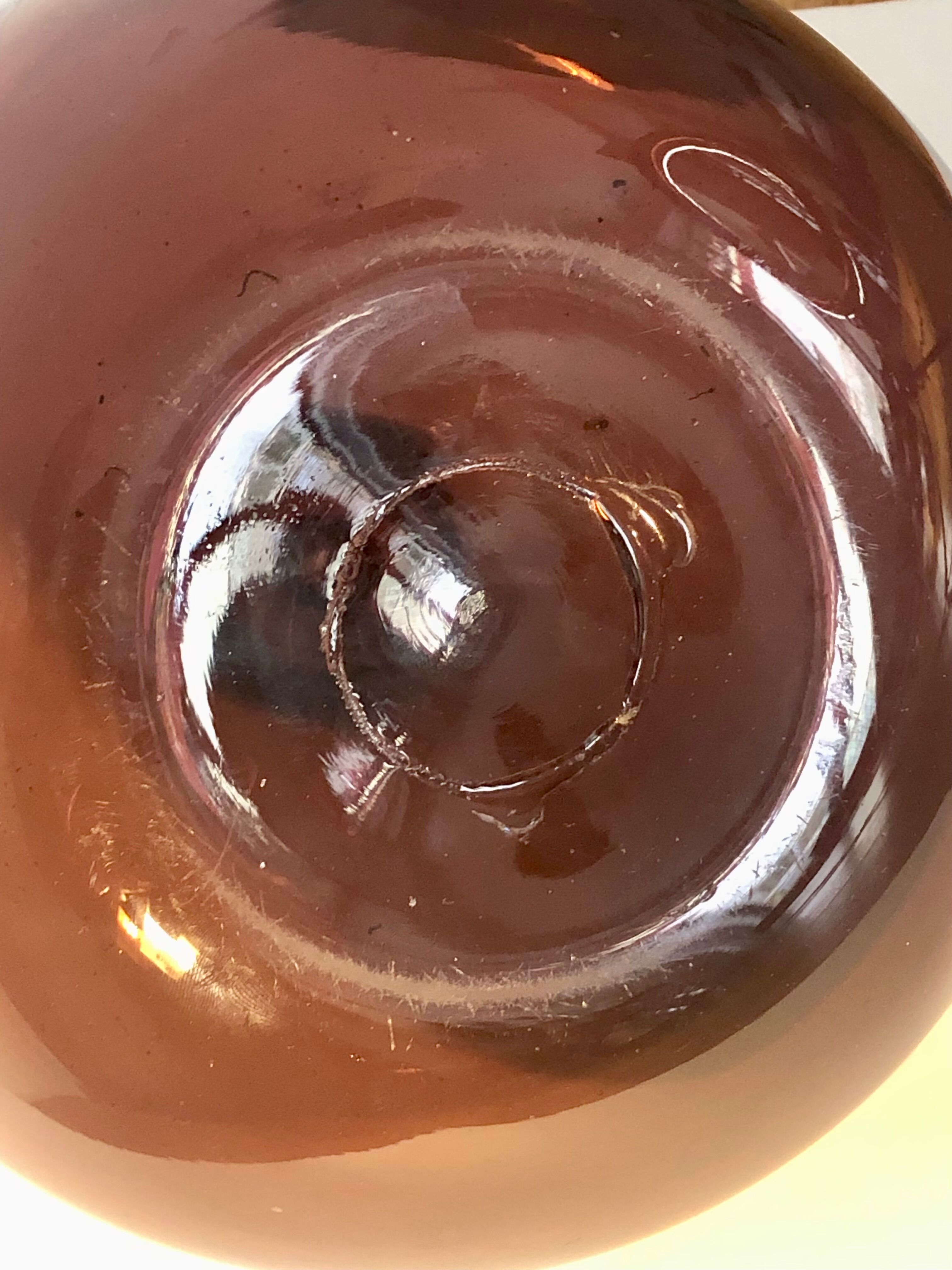 Plum glass lamp base