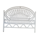 Peacock rattan headboard painted white