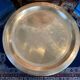 Very large coffee table with bronze top and chiseled decor, 100 cm