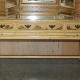 Chinoiserie dressing table in walnut with stool