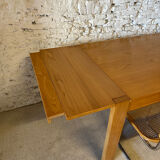 Solid elm dining table - Vintage - 1980