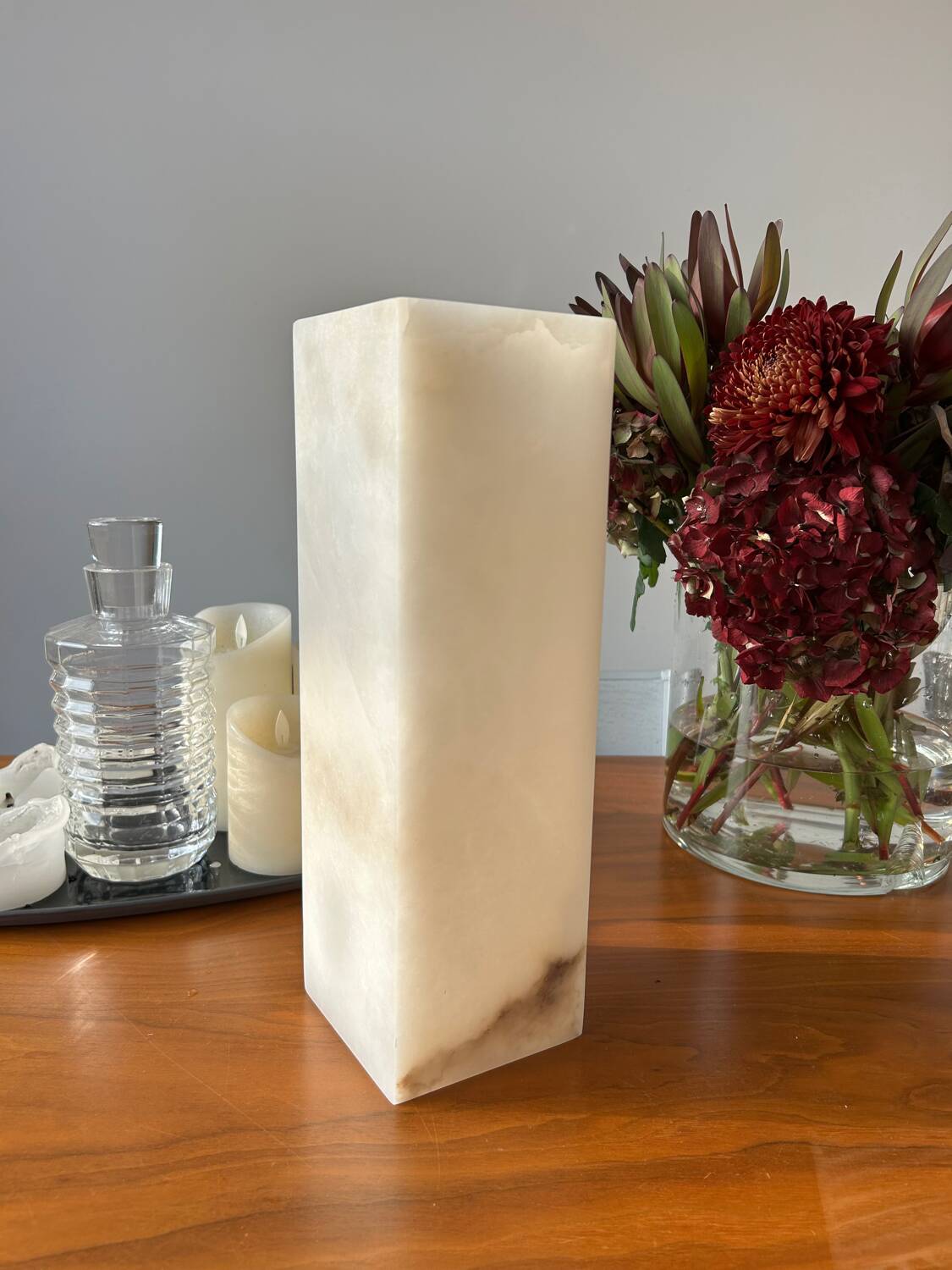 Large alabaster vase