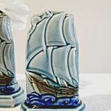 Pair of soliflores boats in dabr Sarreguemines ESDEVE