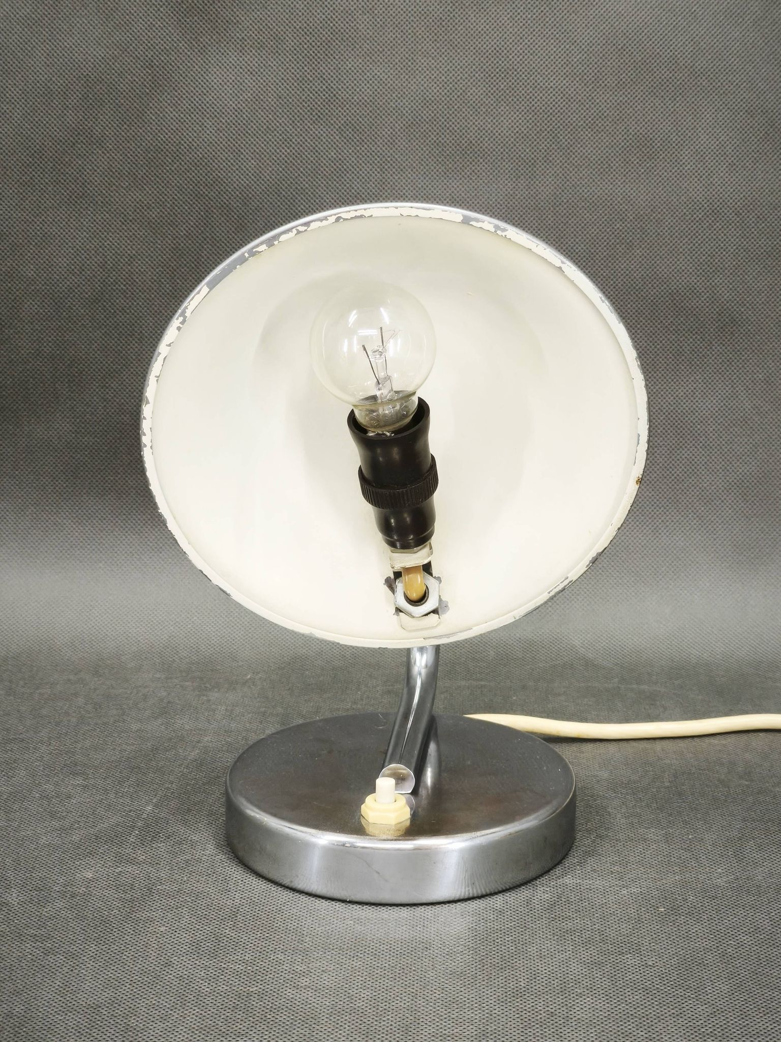 1930s Bauhaus Chrome Table Lamp Model 3530 by Napako, Czechoslovakia