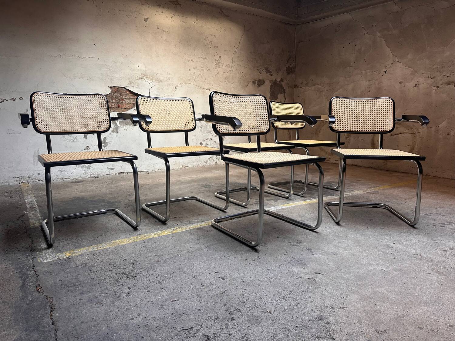 Set de 6 chaises Cesca B64 par Marcel Breuer