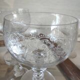 Set of 9 Baccarat Crystal Wine Glasses
