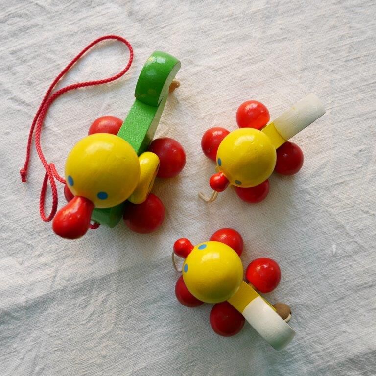 Pulling wooden ducks