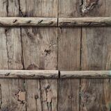Old green wooden door