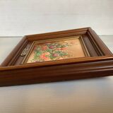 Oil painting frame on hardboard flowers by Magda Verschaeve