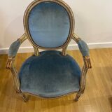 Set of 4 Louis XVI medallion armchairs