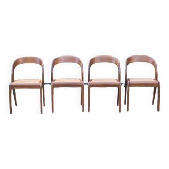 Chaises Baumann modèle Gondole scandinave bois et cannage