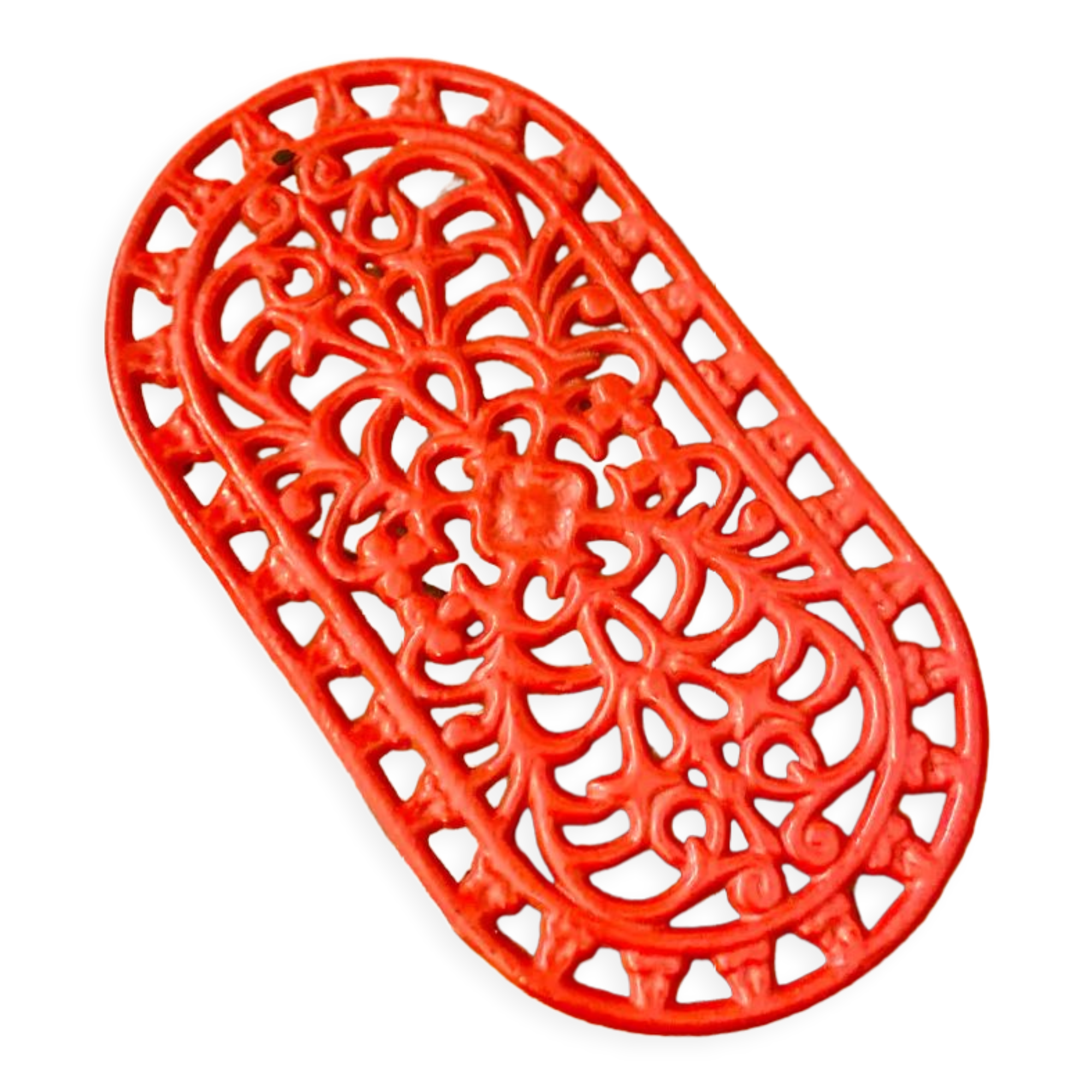 Enamelled cast iron trivet