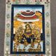 Large Persian painting on silk - large decorative hanging - scene of