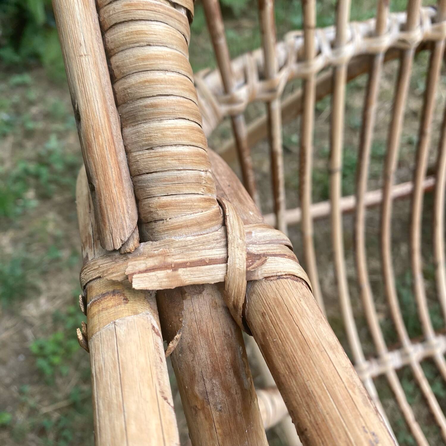 3-seater rattan bench from the 70s
