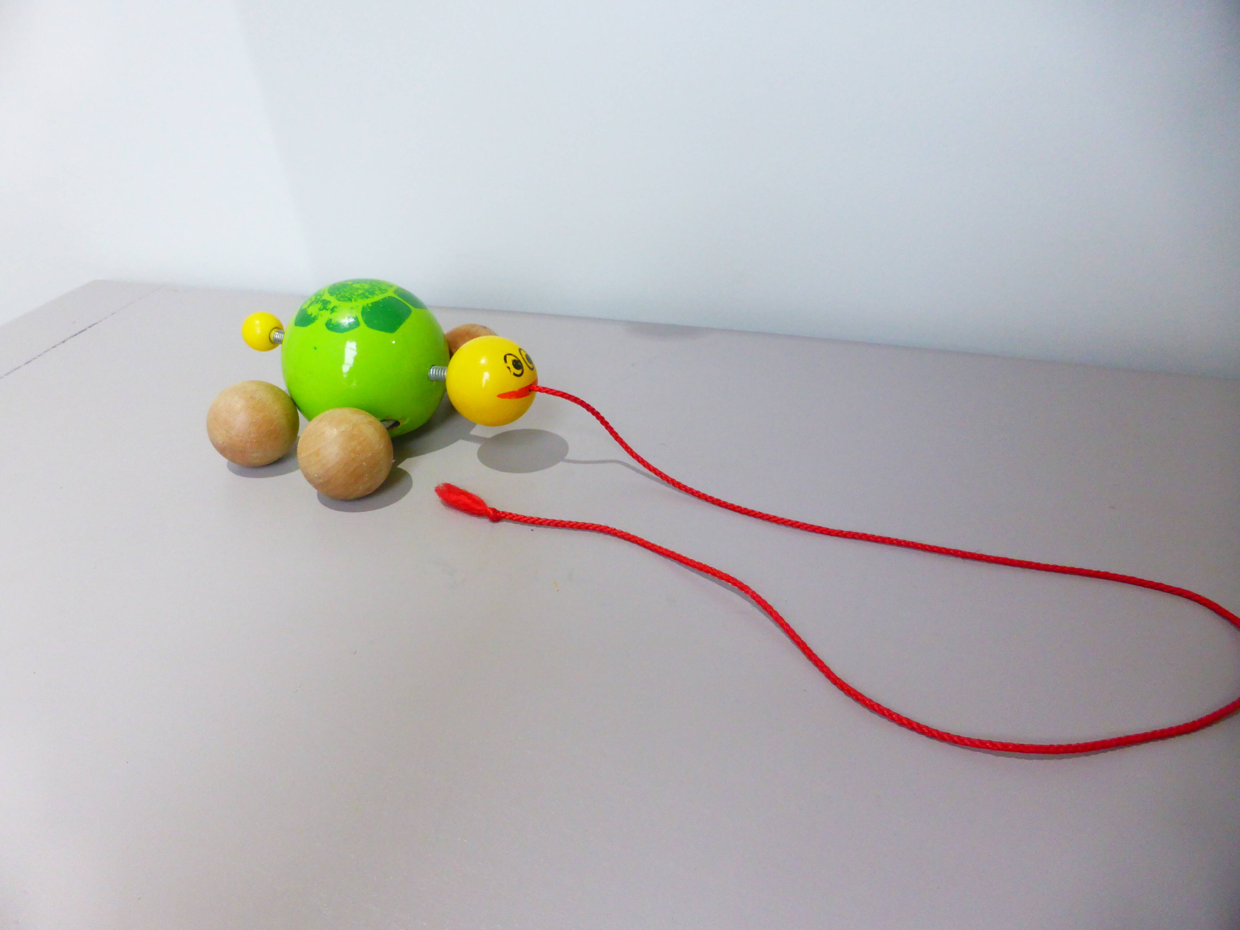 vintage wooden pull toy