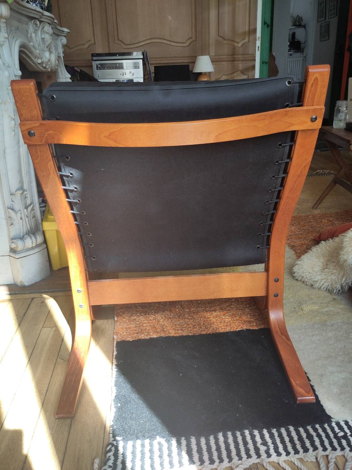 Pair of black leather armchairs Ekornes Ingmar Relling Norway 1960