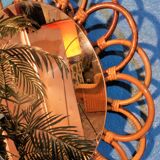 Rattan wall mirror "sun" 1960s