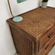 Commode vintage en rotin et cannage