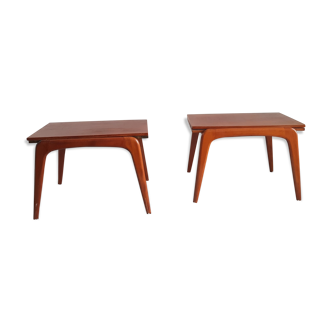 Paire de tables de chevet scandinaves circa 1960