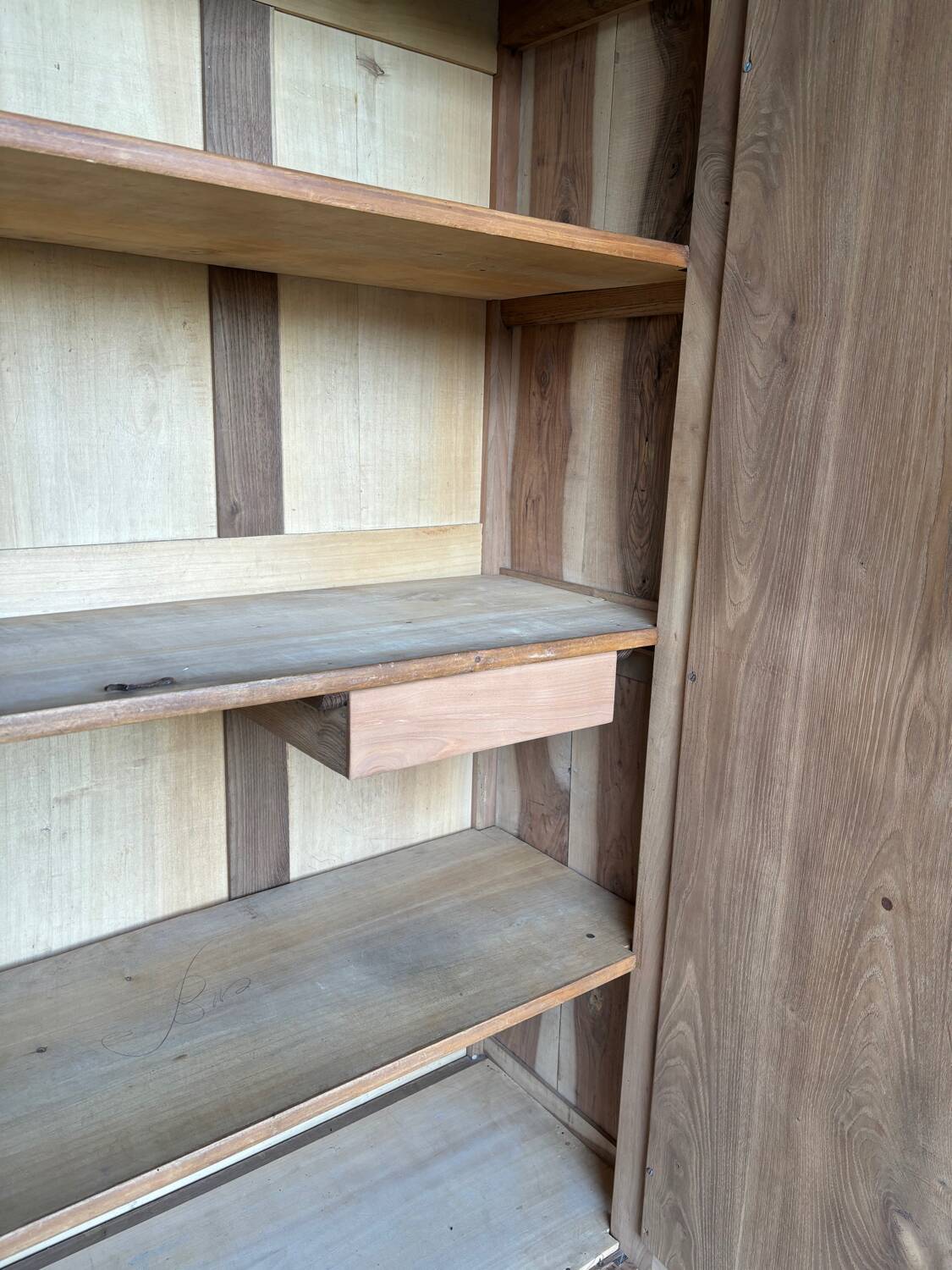 Natural wood walnut cabinet