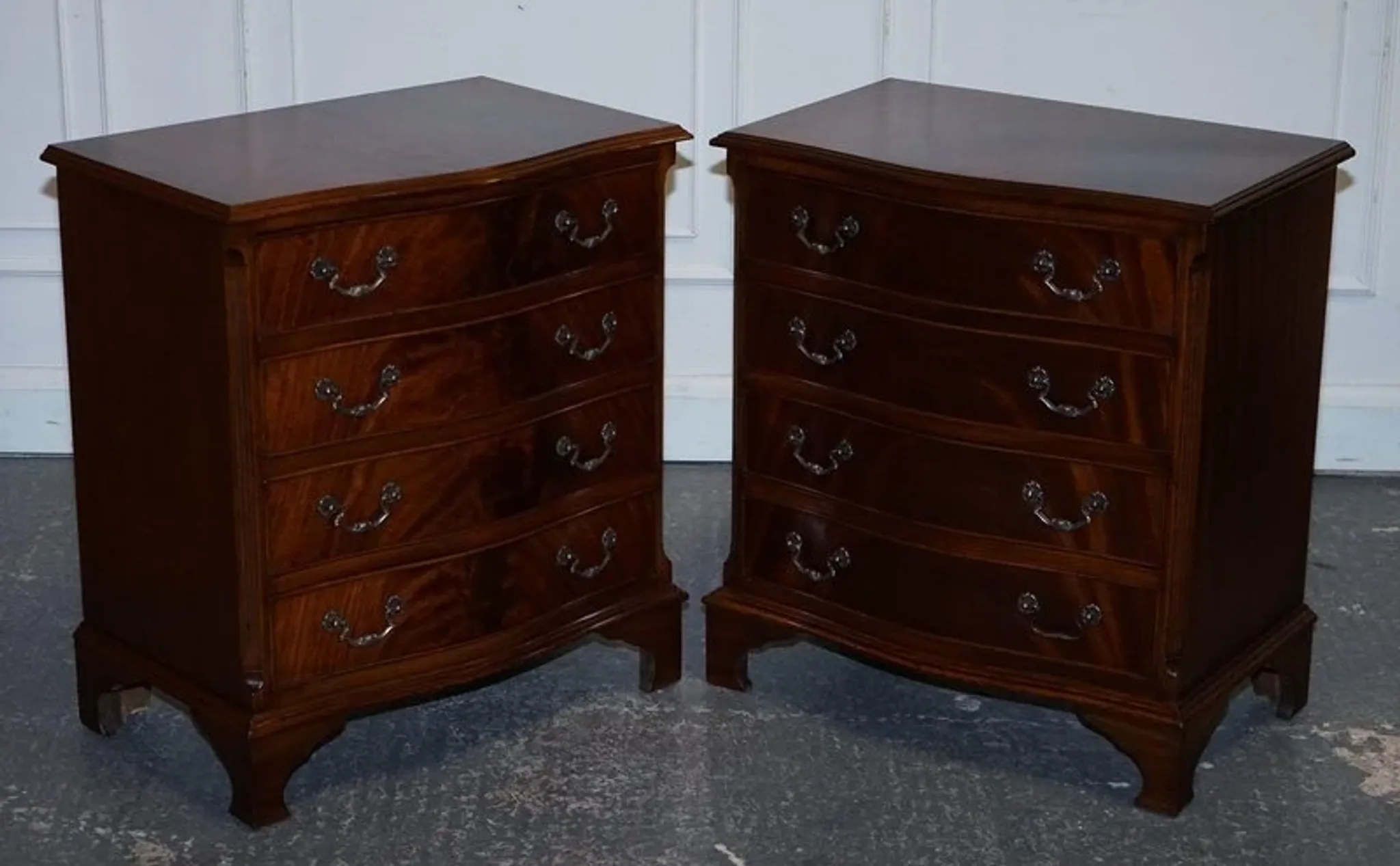 Large Wooden Bedside Tables, Set of 2
