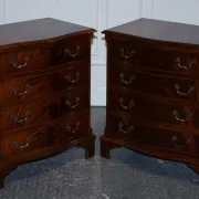 Large Wooden Bedside Tables, Set of 2