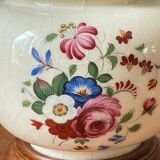 VINTAGE Ceramic Lamp with Wooden Base