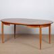 Table de repas ronde et extensible en bois, 1960