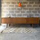 Scandinavian low sideboard in teak, 1970.