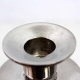 Pair of lucite and silver-plated metal candlesticks